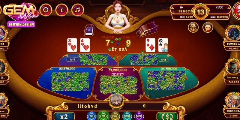 Các kiểu cược cơ bản Baccarat Gemwin